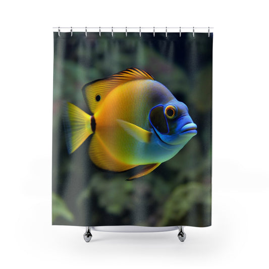 Tropical  Fish Shower Curtain, Unique Bathroom Decor, Reptile Lovers Gift, Fun Home Accessories, Quirky Bathroom Style