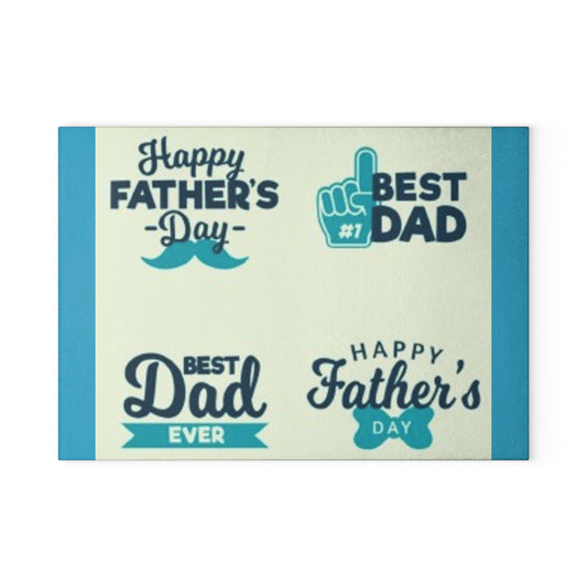 Best Dad Glass Cutting Board - Unique Kitchen Decor, Perfect Gift for Chefs, Home Cooks, and Housewarmings, Ideal for Birthdays or Holidays