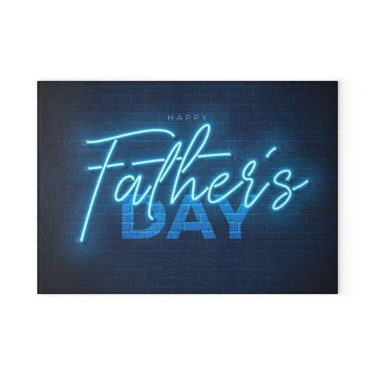 Best Dad Family Glass Cutting Board - Unique Kitchen Decor, Perfect Gift for Chefs, Home Cooks, and Housewarmings, Ideal for Birthdays or Holidays
