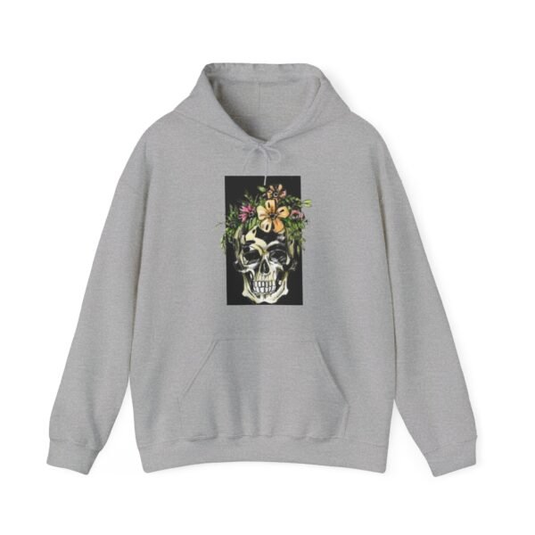 Skull Roses Tattoo Flowers Hoodie, Gothic Sweatshirt, Edgy Pullover, Dark Floral - Image 17
