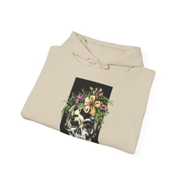 Skull Roses Tattoo Flowers Hoodie, Gothic Sweatshirt, Edgy Pullover, Dark Floral - Image 16