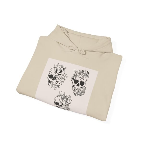 Skull Roses Tattoo Flowers Hoodie, Gothic Sweatshirt, Edgy Pullover, Dark Floral - Image 16