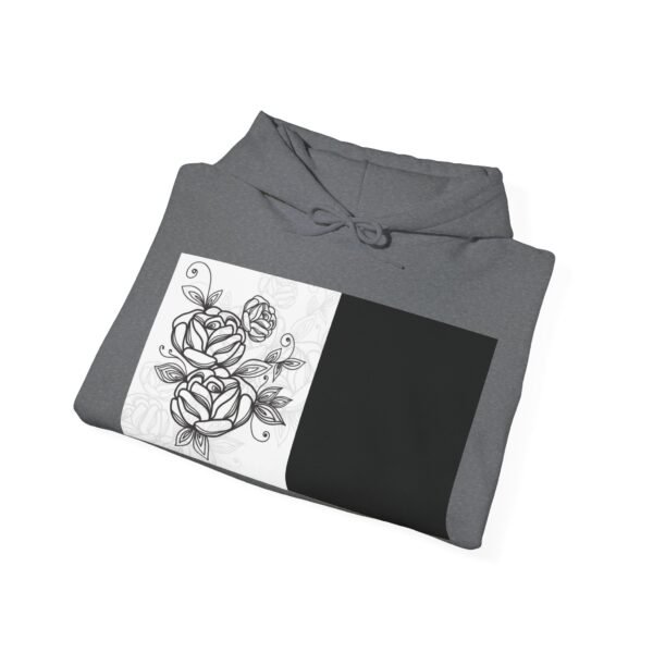 Skull Roses Tattoo Flowers Hoodie, Gothic Sweatshirt, Edgy Pullover, Dark Floral - Image 44