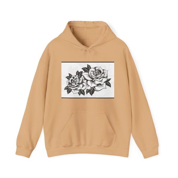 Skull Roses Tattoo Flowers Hoodie, Gothic Sweatshirt, Edgy Pullover, Dark Floral - Image 21