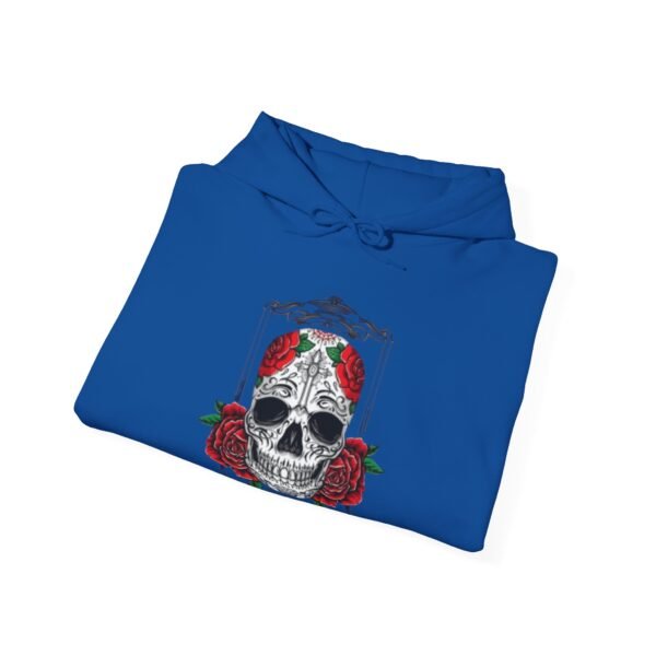 Skull Roses Tattoo Flowers Hoodie, Gothic Sweatshirt, Edgy Pullover, Dark Floral - Image 52