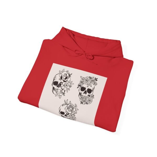 Skull Roses Tattoo Flowers Hoodie, Gothic Sweatshirt, Edgy Pullover, Dark Floral - Image 68