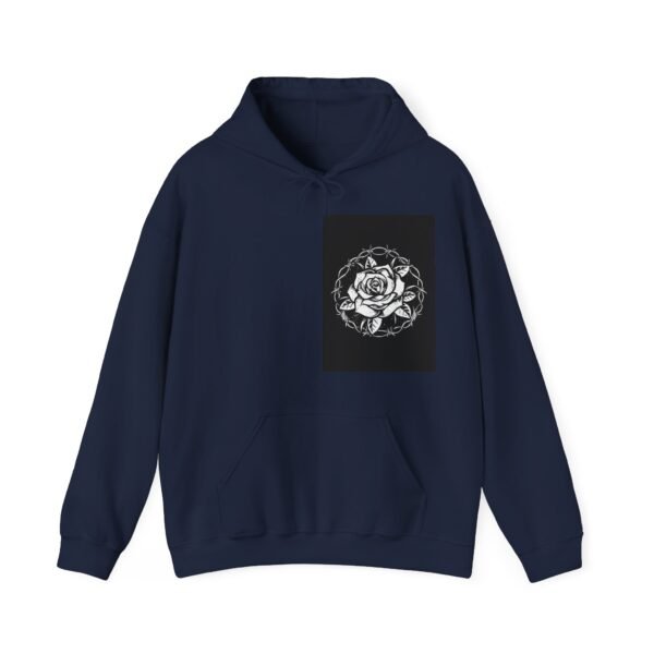 Skull Roses Tattoo Flowers Hoodie, Gothic Sweatshirt, Edgy Pullover, Dark Floral - Image 53
