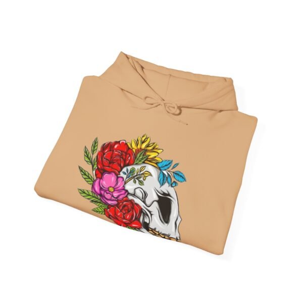 Skull Roses Tattoo Flowers Hoodie, Gothic Sweatshirt, Edgy Pullover, Dark Floral - Image 24