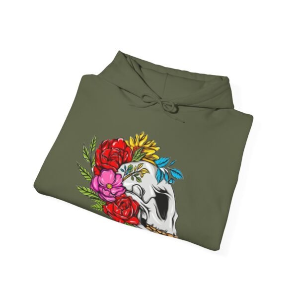 Skull Roses Tattoo Flowers Hoodie, Gothic Sweatshirt, Edgy Pullover, Dark Floral - Image 40