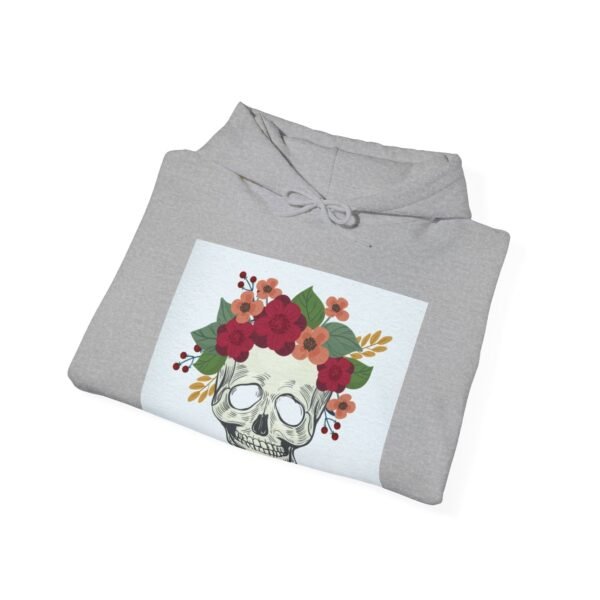Skull Roses Tattoo Flowers Hoodie, Gothic Sweatshirt, Edgy Pullover, Dark Floral - Image 20