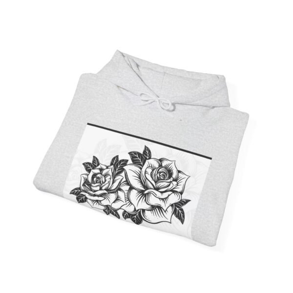 Skull Roses Tattoo Flowers Hoodie, Gothic Sweatshirt, Edgy Pullover, Dark Floral - Image 8
