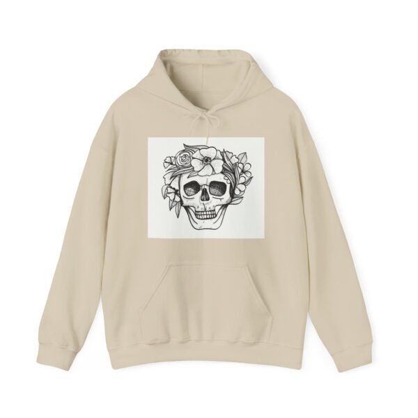 Skull Roses Tattoo Flowers Hoodie, Gothic Sweatshirt, Edgy Pullover, Dark Floral - Image 13