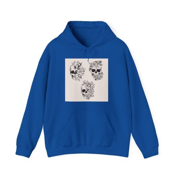 Skull Roses Tattoo Flowers Hoodie, Gothic Sweatshirt, Edgy Pullover, Dark Floral - Image 49