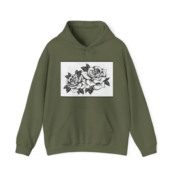Skull Roses Tattoo Flowers Hoodie, Gothic Sweatshirt, Edgy Pullover, Dark Floral - Image 37