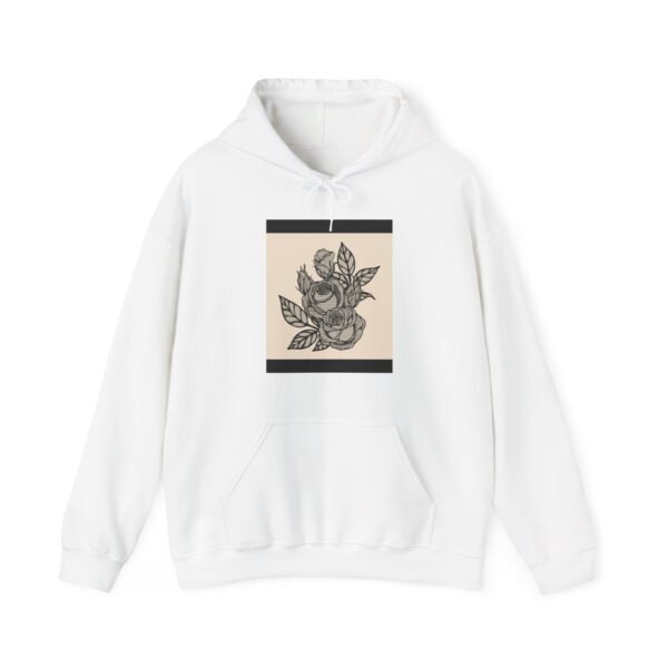 Skull Roses Tattoo Flowers Hoodie, Gothic Sweatshirt, Edgy Pullover, Dark Floral