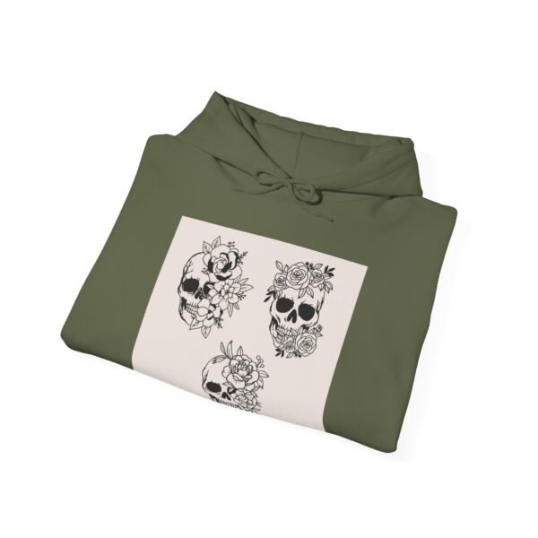 Skull Roses Tattoo Flowers Hoodie, Gothic Sweatshirt, Edgy Pullover, Dark Floral - Image 40