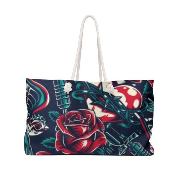 Tattoo Roses Pattern Print Style Weekender Bag