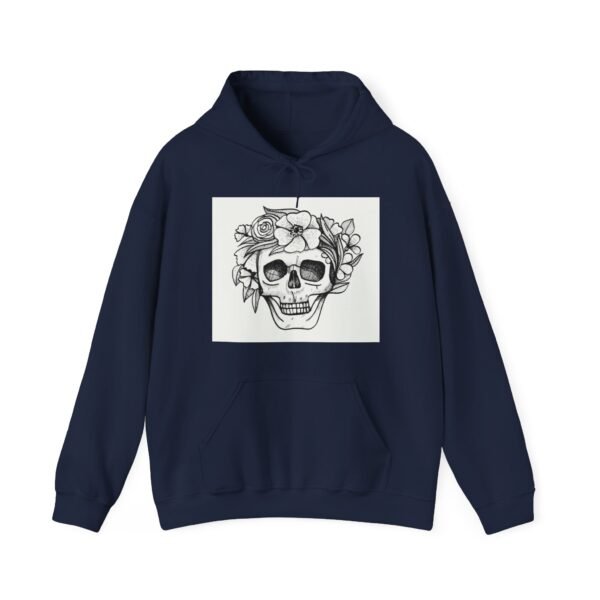Skull Roses Tattoo Flowers Hoodie, Gothic Sweatshirt, Edgy Pullover, Dark Floral - Image 53