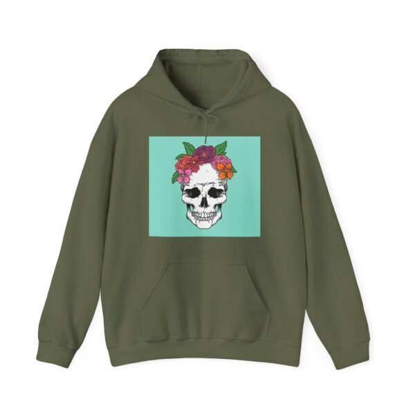Skull Roses Tattoo Flowers Hoodie, Gothic Sweatshirt, Edgy Pullover, Dark Floral - Image 37