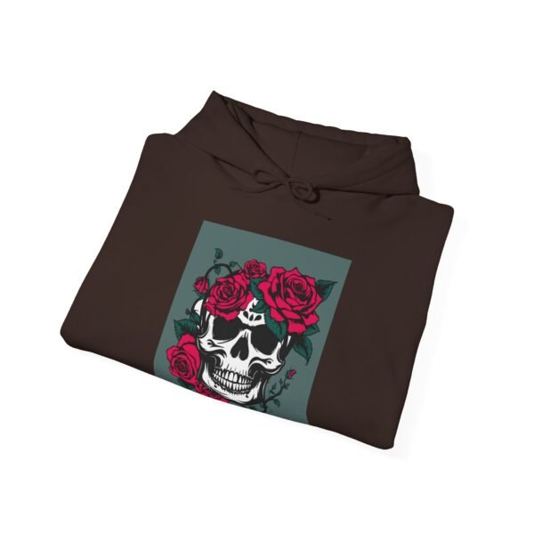 Skull Roses Tattoo Flowers Hoodie, Gothic Sweatshirt, Edgy Pullover, Dark Floral - Image 36