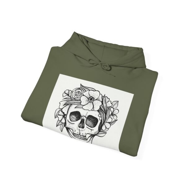 Skull Roses Tattoo Flowers Hoodie, Gothic Sweatshirt, Edgy Pullover, Dark Floral - Image 40