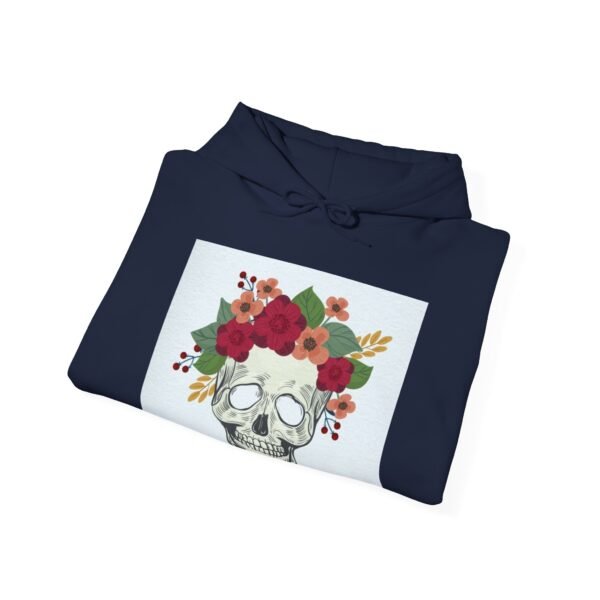 Skull Roses Tattoo Flowers Hoodie, Gothic Sweatshirt, Edgy Pullover, Dark Floral - Image 56