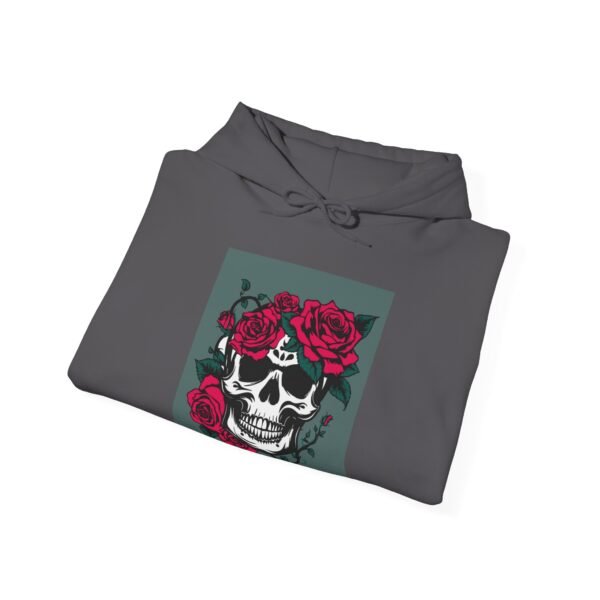 Skull Roses Tattoo Flowers Hoodie, Gothic Sweatshirt, Edgy Pullover, Dark Floral - Image 48