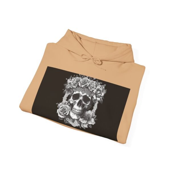 Skull Roses Tattoo Flowers Hoodie, Gothic Sweatshirt, Edgy Pullover, Dark Floral - Image 24