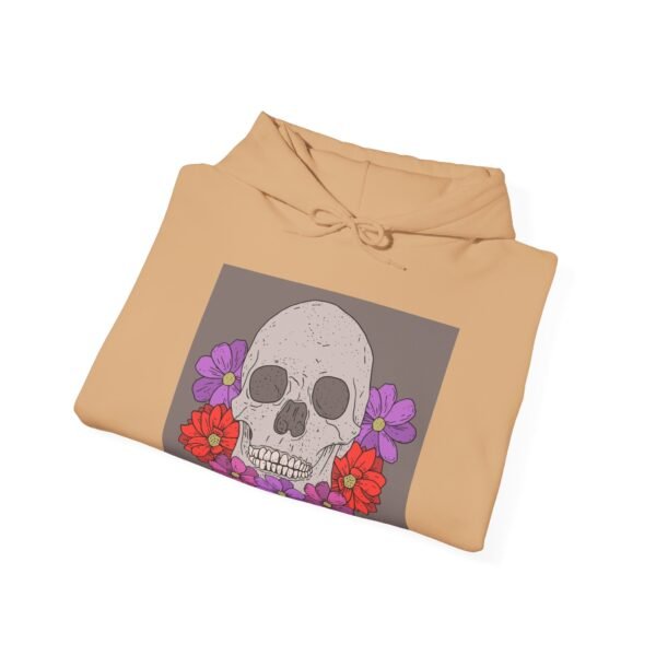 Skull Roses Tattoo Flowers Hoodie, Gothic Sweatshirt, Edgy Pullover, Dark Floral - Image 24