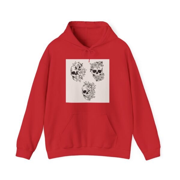 Skull Roses Tattoo Flowers Hoodie, Gothic Sweatshirt, Edgy Pullover, Dark Floral - Image 65