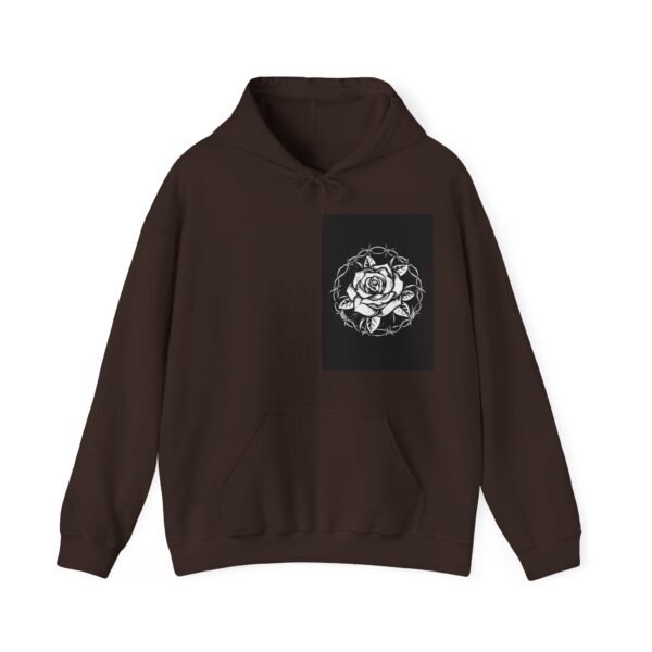Skull Roses Tattoo Flowers Hoodie, Gothic Sweatshirt, Edgy Pullover, Dark Floral - Image 33