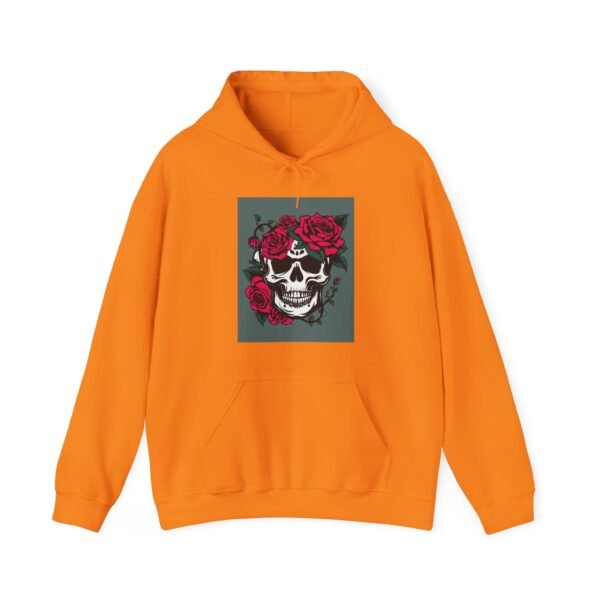 Skull Roses Tattoo Flowers Hoodie, Gothic Sweatshirt, Edgy Pullover, Dark Floral - Image 29