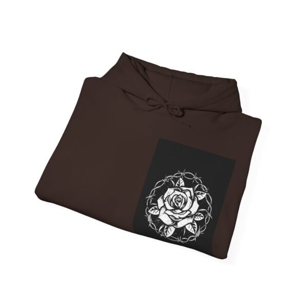 Skull Roses Tattoo Flowers Hoodie, Gothic Sweatshirt, Edgy Pullover, Dark Floral - Image 36
