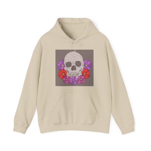 Skull Roses Tattoo Flowers Hoodie, Gothic Sweatshirt, Edgy Pullover, Dark Floral - Image 13