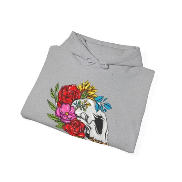 Skull Roses Tattoo Flowers Hoodie, Gothic Sweatshirt, Edgy Pullover, Dark Floral - Image 20