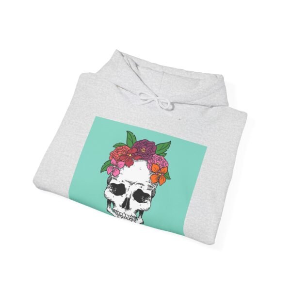 Skull Roses Tattoo Flowers Hoodie, Gothic Sweatshirt, Edgy Pullover, Dark Floral - Image 8