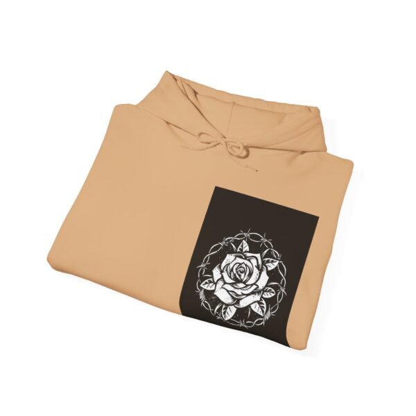 Skull Roses Tattoo Flowers Hoodie, Gothic Sweatshirt, Edgy Pullover, Dark Floral - Image 24