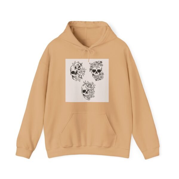 Skull Roses Tattoo Flowers Hoodie, Gothic Sweatshirt, Edgy Pullover, Dark Floral - Image 21