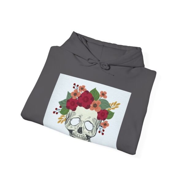 Skull Roses Tattoo Flowers Hoodie, Gothic Sweatshirt, Edgy Pullover, Dark Floral - Image 48