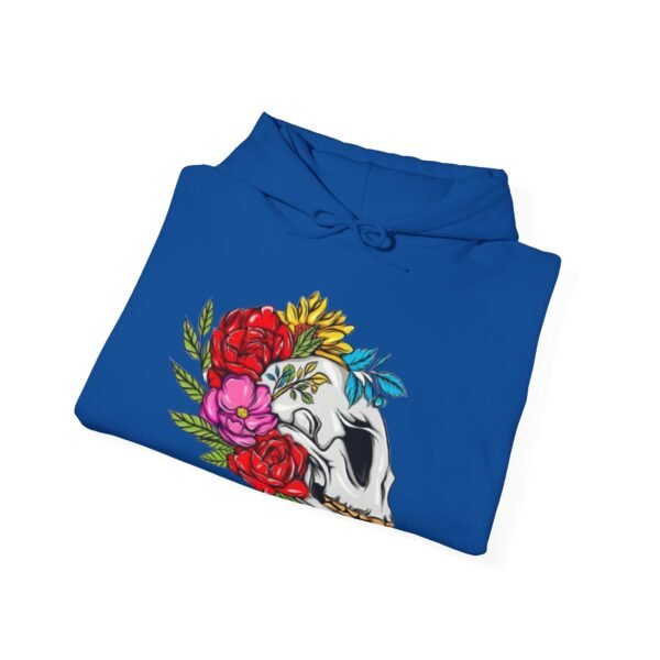 Skull Roses Tattoo Flowers Hoodie, Gothic Sweatshirt, Edgy Pullover, Dark Floral - Image 52