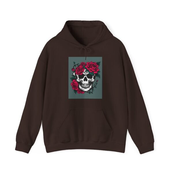 Skull Roses Tattoo Flowers Hoodie, Gothic Sweatshirt, Edgy Pullover, Dark Floral - Image 33
