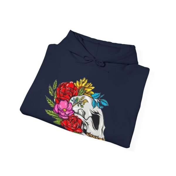Skull Roses Tattoo Flowers Hoodie, Gothic Sweatshirt, Edgy Pullover, Dark Floral - Image 56