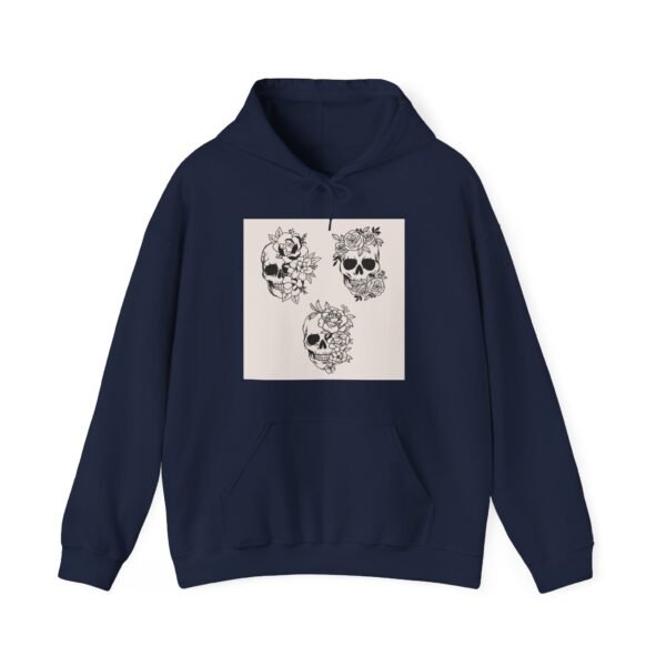 Skull Roses Tattoo Flowers Hoodie, Gothic Sweatshirt, Edgy Pullover, Dark Floral - Image 53