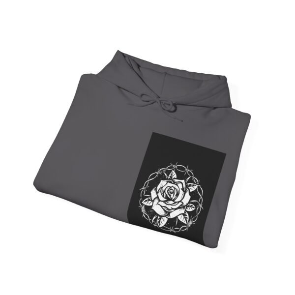 Skull Roses Tattoo Flowers Hoodie, Gothic Sweatshirt, Edgy Pullover, Dark Floral - Image 48