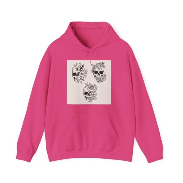 Skull Roses Tattoo Flowers Hoodie, Gothic Sweatshirt, Edgy Pullover, Dark Floral - Image 61