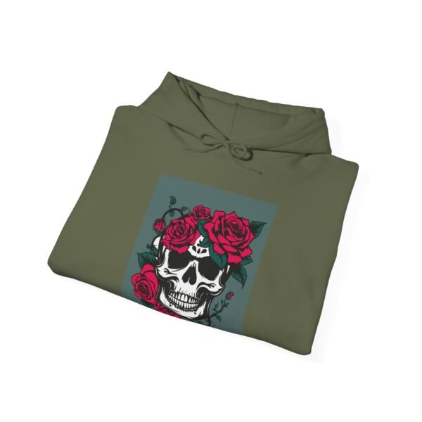Skull Roses Tattoo Flowers Hoodie, Gothic Sweatshirt, Edgy Pullover, Dark Floral - Image 40