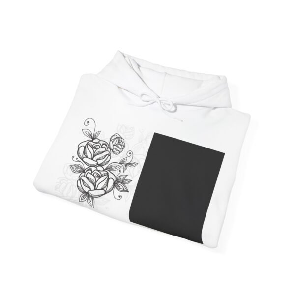 Skull Roses Tattoo Flowers Hoodie, Gothic Sweatshirt, Edgy Pullover, Dark Floral - Image 4