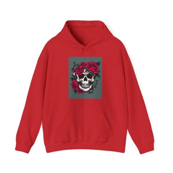 Skull Roses Tattoo Flowers Hoodie, Gothic Sweatshirt, Edgy Pullover, Dark Floral - Image 65