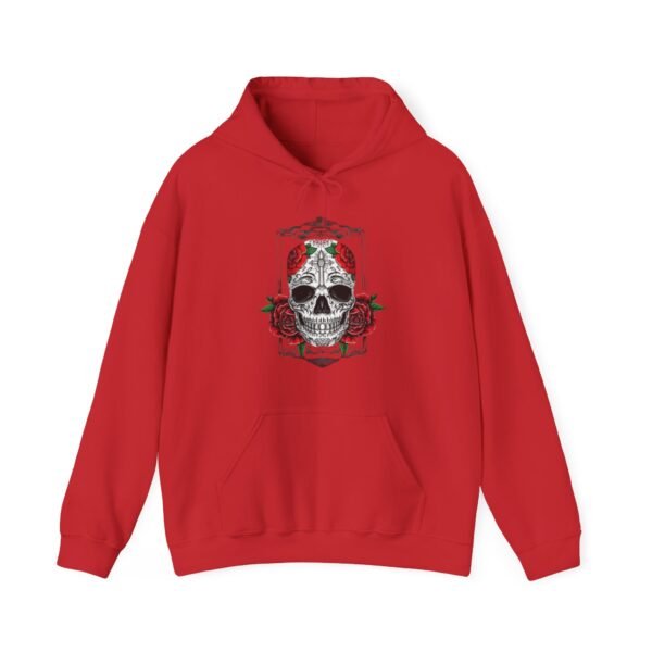 Skull Roses Tattoo Flowers Hoodie, Gothic Sweatshirt, Edgy Pullover, Dark Floral - Image 65