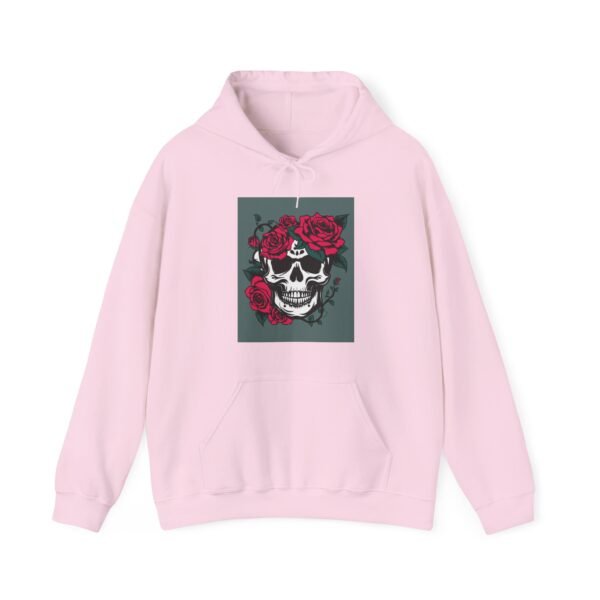 Skull Roses Tattoo Flowers Hoodie, Gothic Sweatshirt, Edgy Pullover, Dark Floral - Image 57